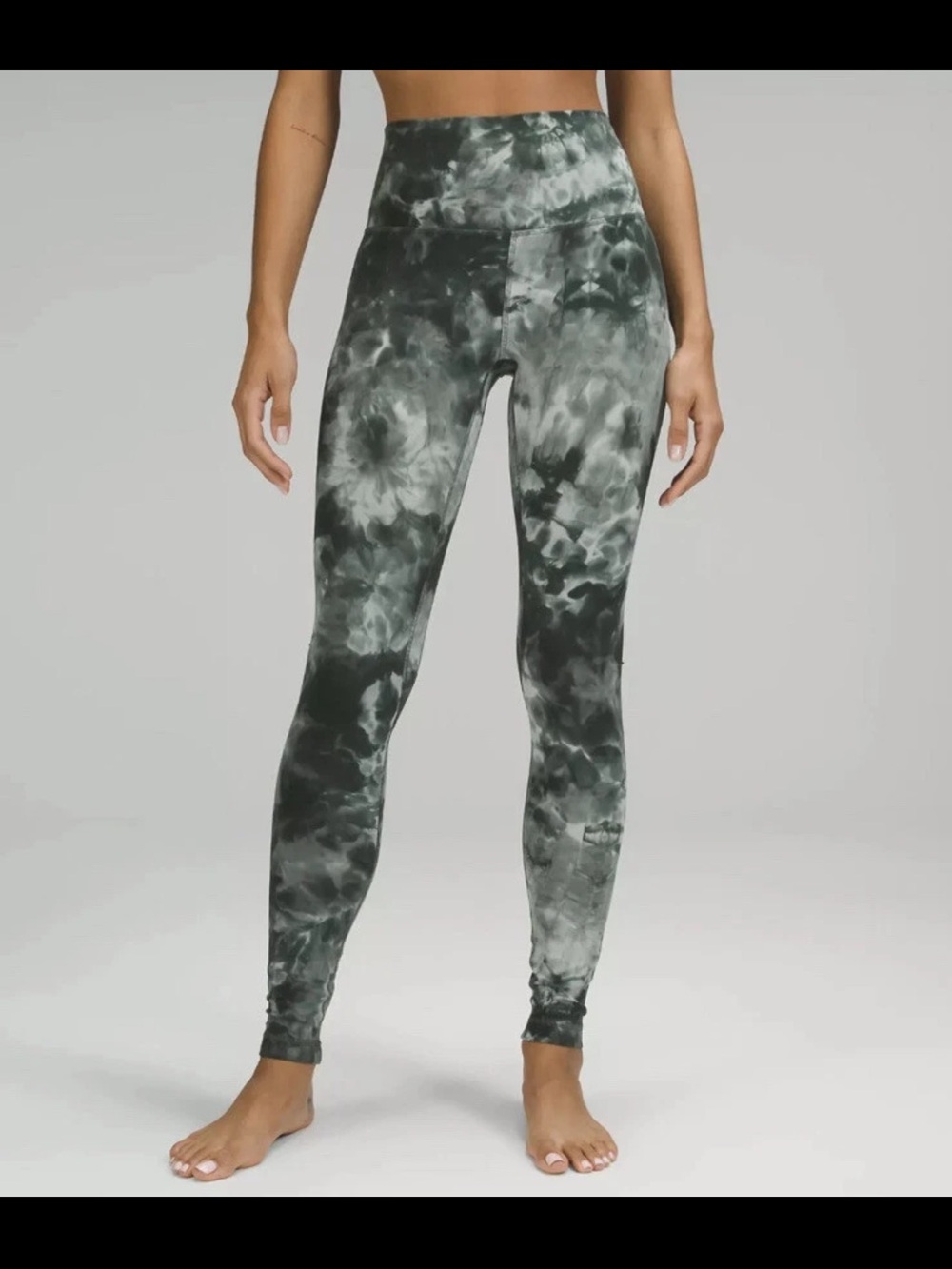 lululemon athletica Green/Black Tie-Dye High-Rise Leggings